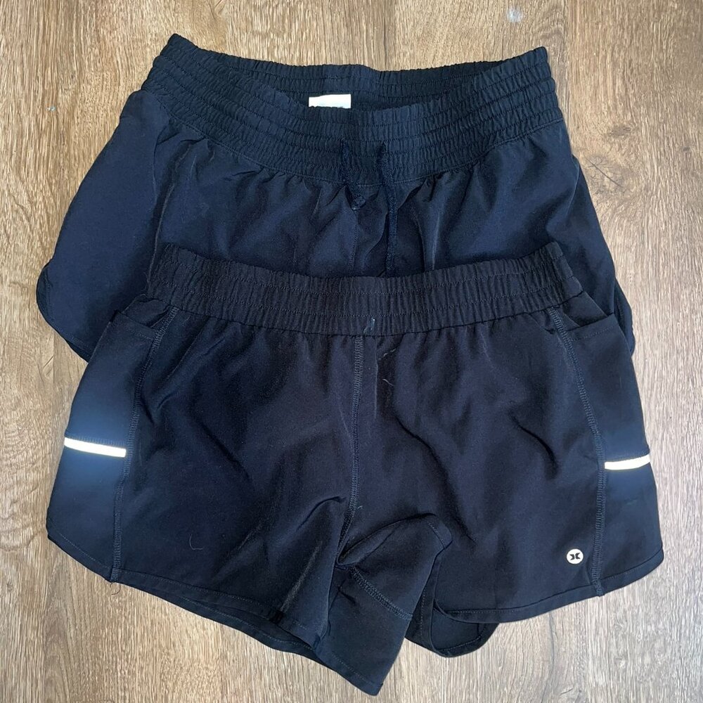 Athletic Shorts Lot of 2 Black MPG Medium RBX Medium Lined Activewear